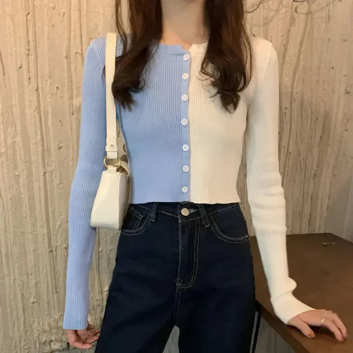 Long Sleeve Knitted Top/Cardigan fashionnsio