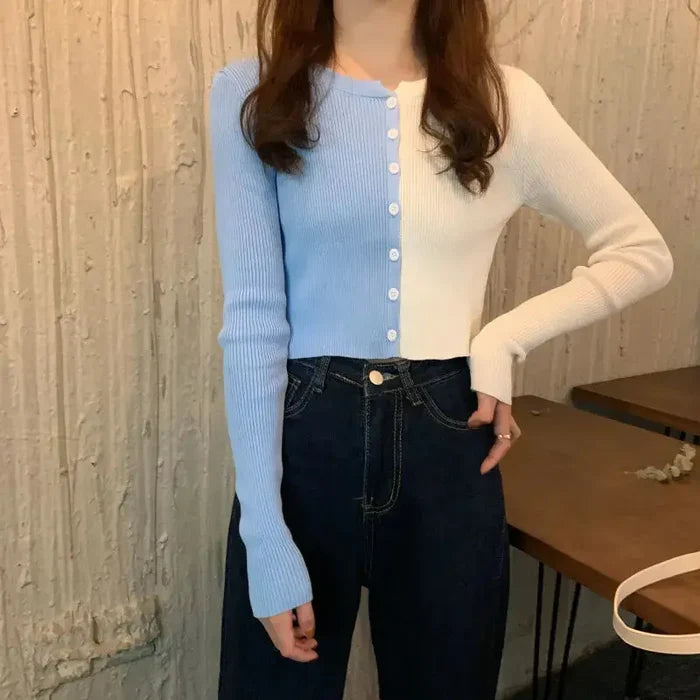 Long Sleeve Knitted Top/Cardigan fashionnsio