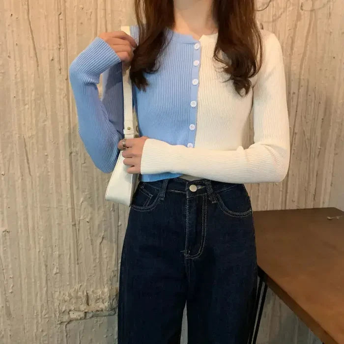 Long Sleeve Knitted Top/Cardigan fashionnsio