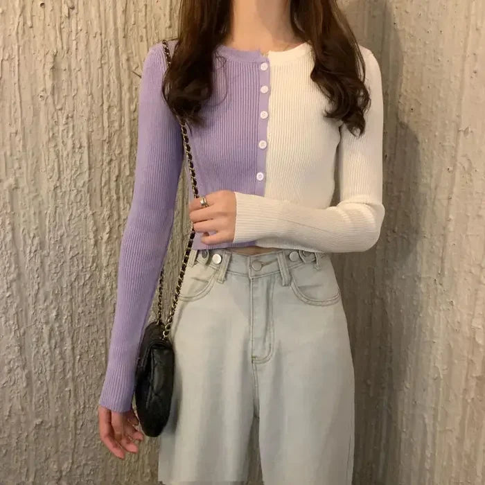 Long Sleeve Knitted Top/Cardigan fashionnsio