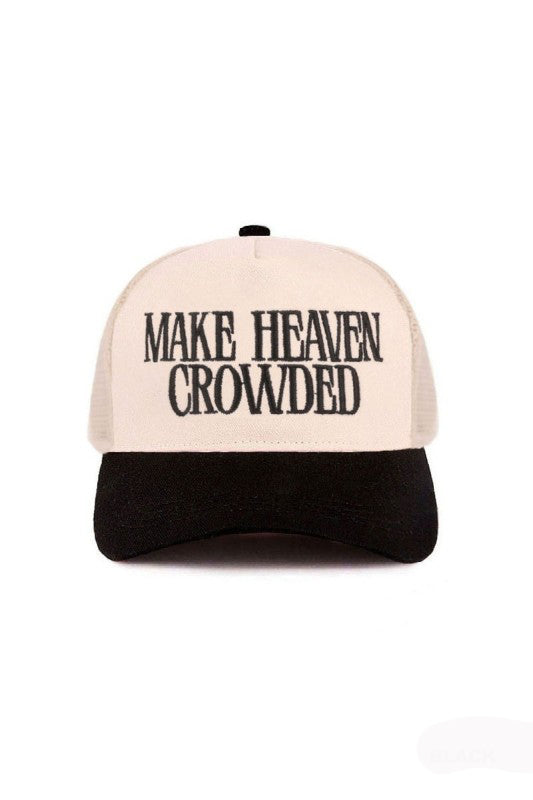 "Make Heaven Crowded" Cap-Black-Cute-Trendy-Shop-Womens-Boutique-Clothing-Store