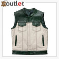 Mens Biker Leather Vest