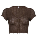 Mesh Crop Top/Cardigan fashionnsio