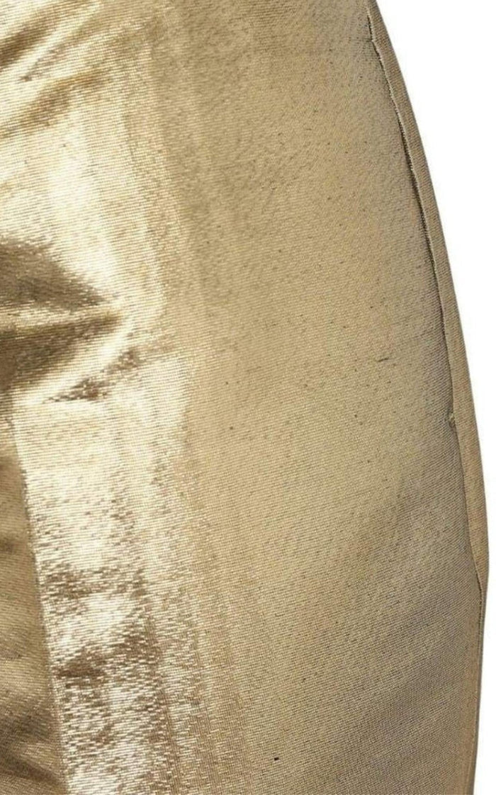 Alexander McQueen Metallic Moire Cigarette Pants - Runway Catalog