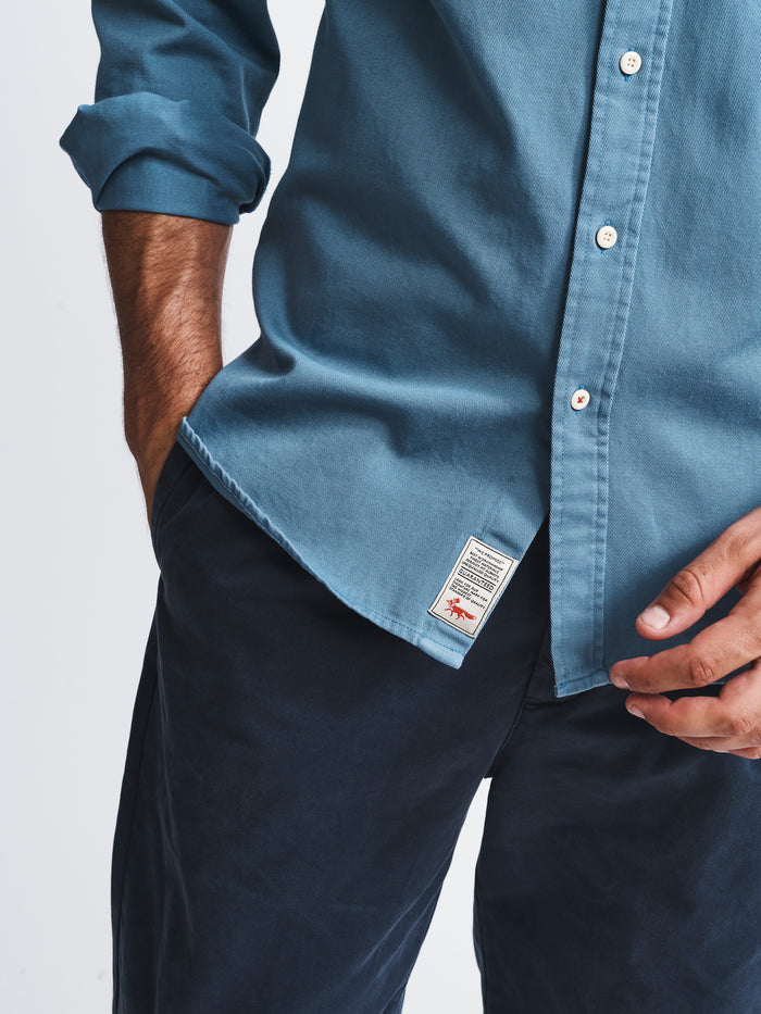 Aubin Airforce Blue Normanby Shirt | Overshirt