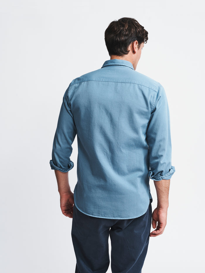 Aubin Airforce Blue Normanby Shirt | Overshirt