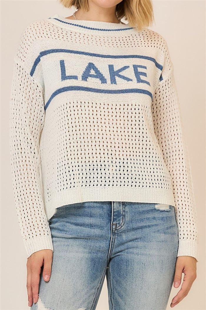 Open Light Knit Lake Pullover Sweater