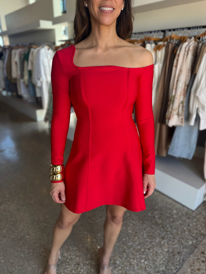 Red Celia Mini Dress - Amor Lafayette