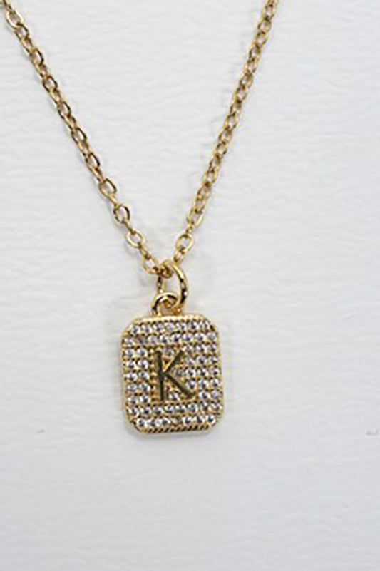 Rhinestone Initial Necklace Gold Limited Letters-K-Cute-Trendy-Shop-Womens-Boutique-Clothing-Store