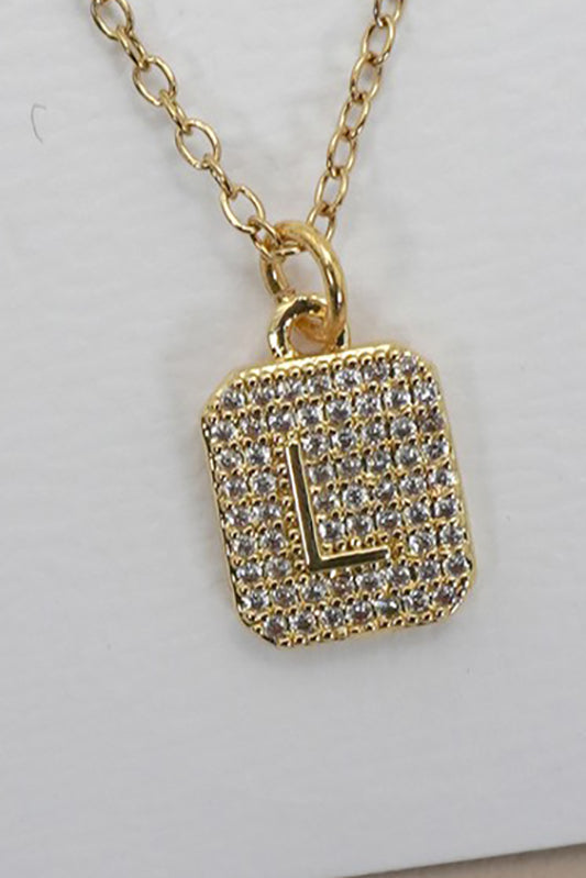Rhinestone Initial Necklace Gold Limited Letters-L-Cute-Trendy-Shop-Womens-Boutique-Clothing-Store