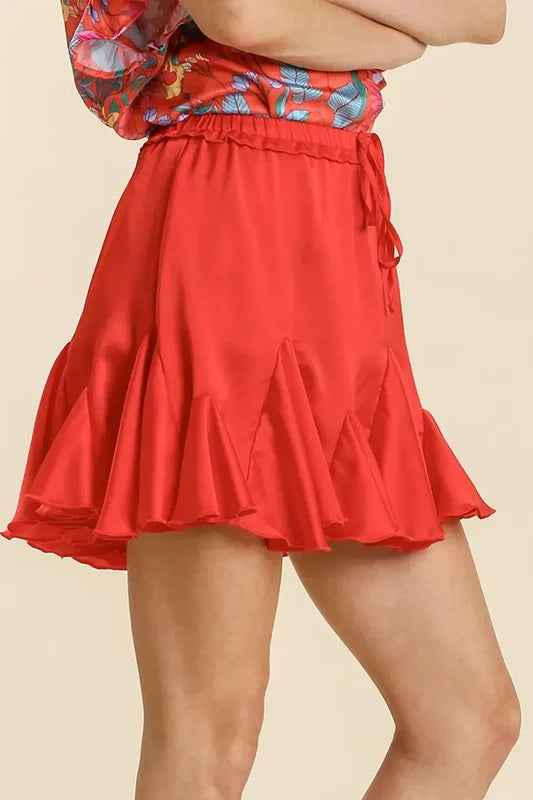 Save My Place Red Flowing Skirt-Cute-Trendy-Shop-Womens-Boutique-Clothing-Store