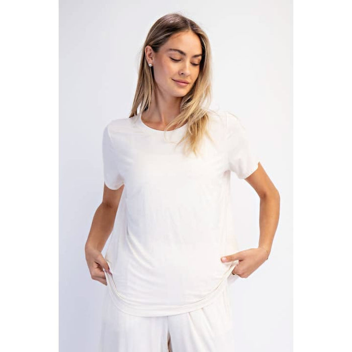 Silky-Soft Viscose Modal Relaxed Tee | Everyday Premium Loungewear Top