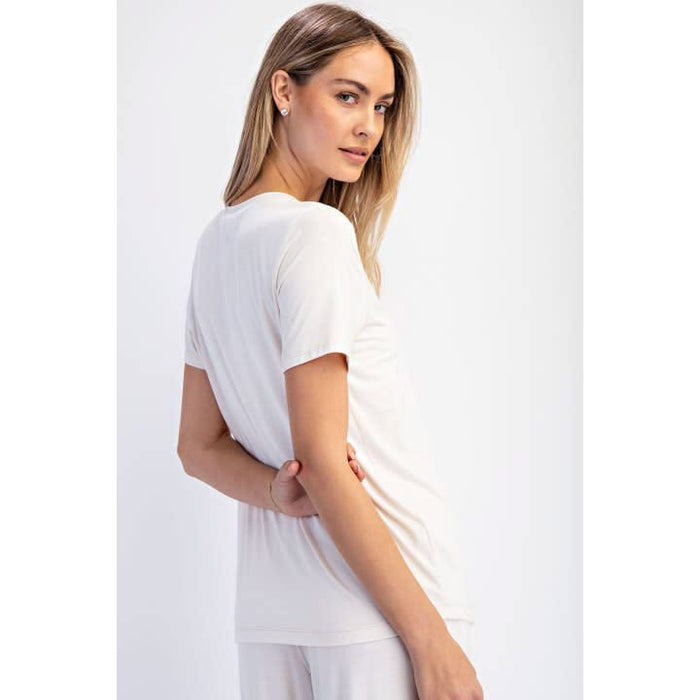 Silky-Soft Viscose Modal Relaxed Tee | Everyday Premium Loungewear Top