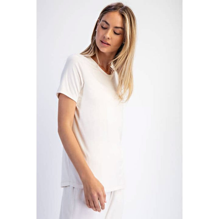 Silky-Soft Viscose Modal Relaxed Tee | Everyday Premium Loungewear Top