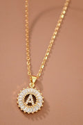 Small Radiant Initial Necklace A - W-A-Cute-Trendy-Shop-Womens-Boutique-Clothing-Store