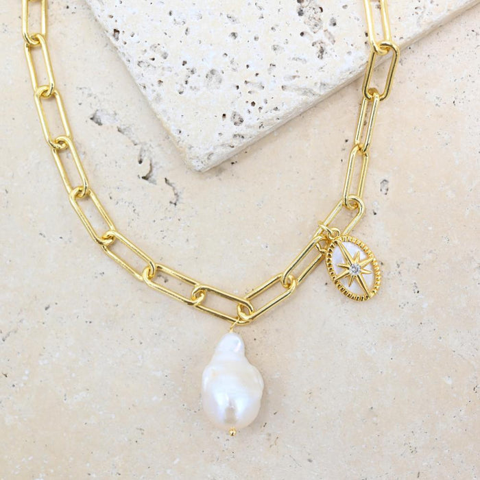 Soraya Pearl Chain Necklace