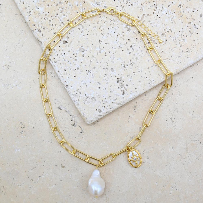 Soraya Pearl Chain Necklace