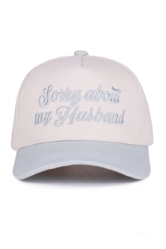 "Sorry About My Husband" Cap-Sky Blue-Cute-Trendy-Shop-Womens-Boutique-Clothing-Store