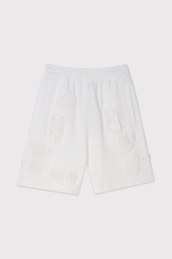ÉTUDES TEMPERA SHORTS PATCHES WHITE TROUSER 1