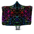 Webbed Geometric Hooded Blanket Sartoris Art Epic Hoodie