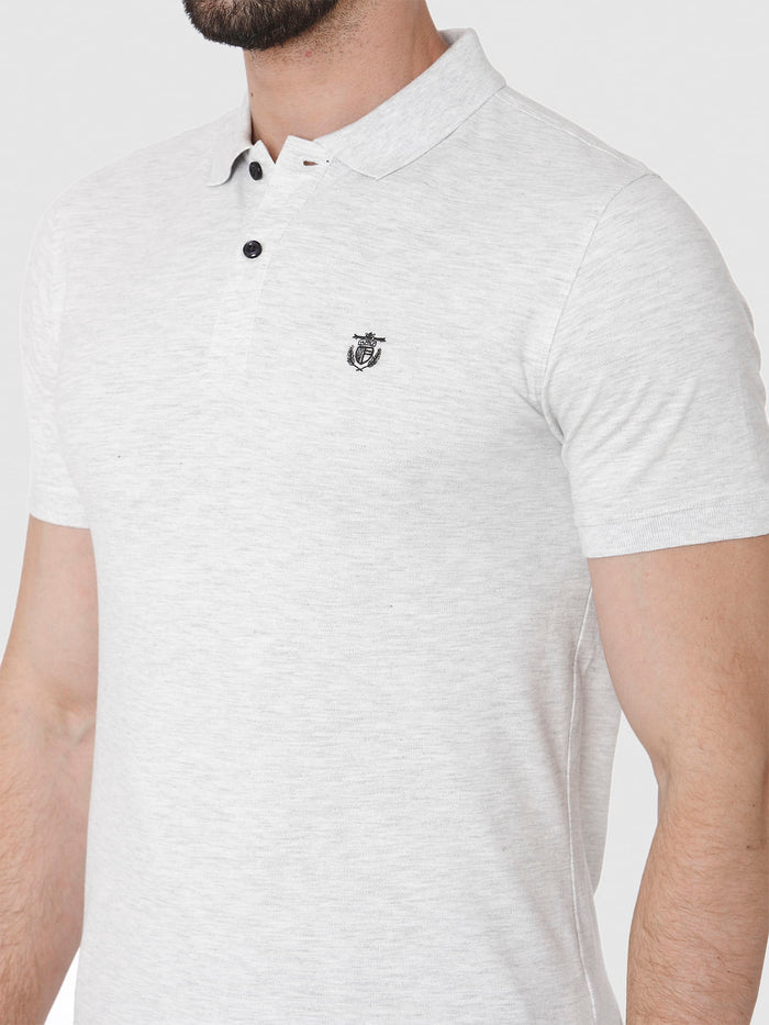 White Polo Neck T-Shirt