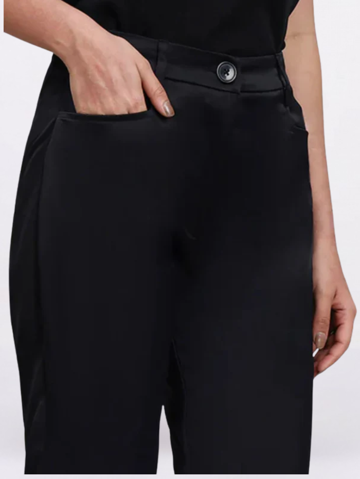 Women Black High-Rise Trouser