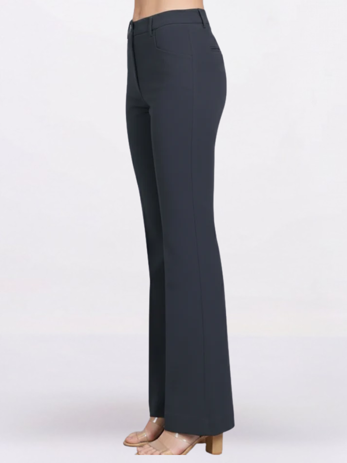 Women Dark Grey High-Rise Trouser