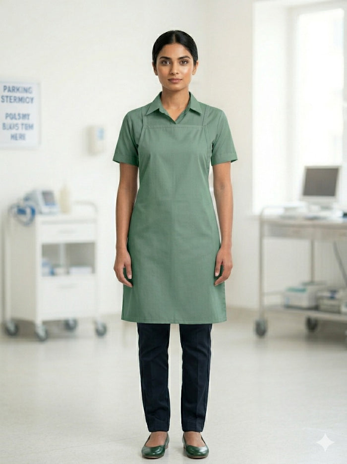 Women Green Everyday Use Solid Apron