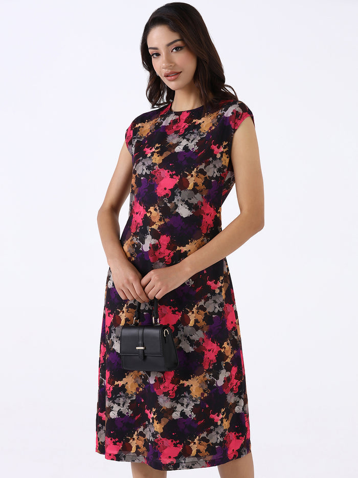 Women Multicolor Drop-shoulder Dress
