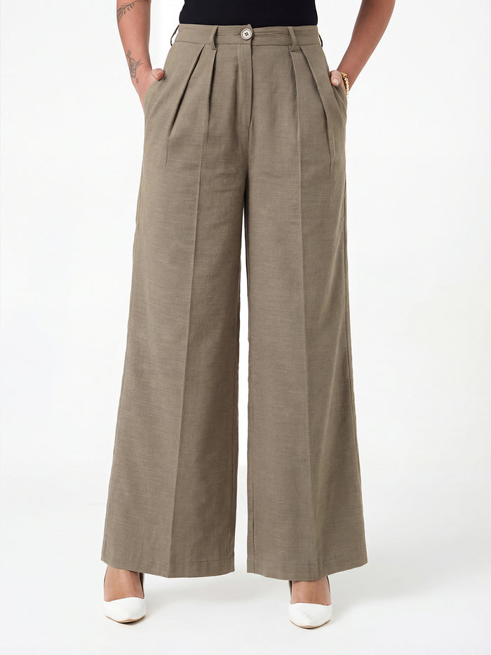 Women Olive Green Sleeveless Co-ords