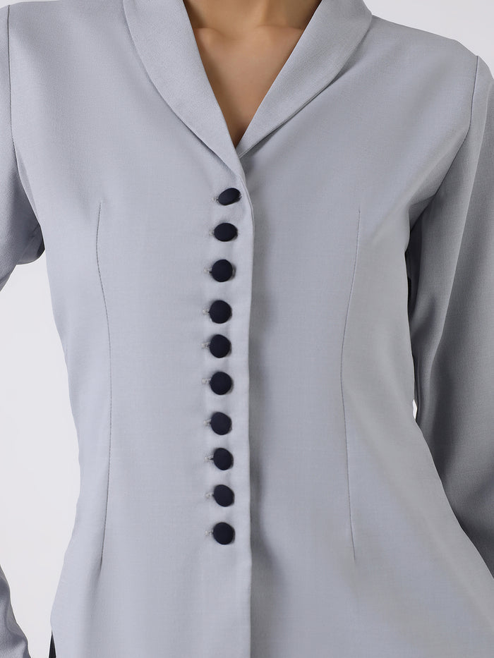 Women Silver Dust Grey Co-Ord Set