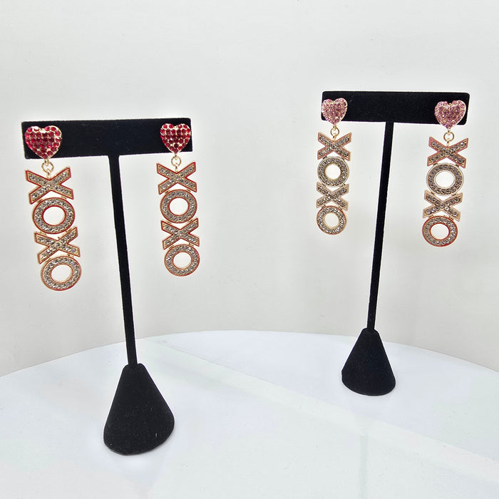 XOXO Crystal Earrings  Addie Grace Boutique