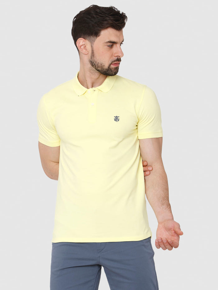 Yellow Polo Neck T-Shirt
