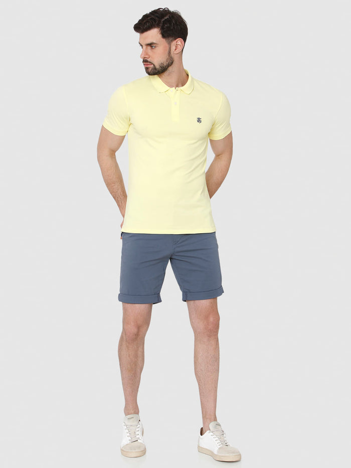 Yellow Polo Neck T-Shirt