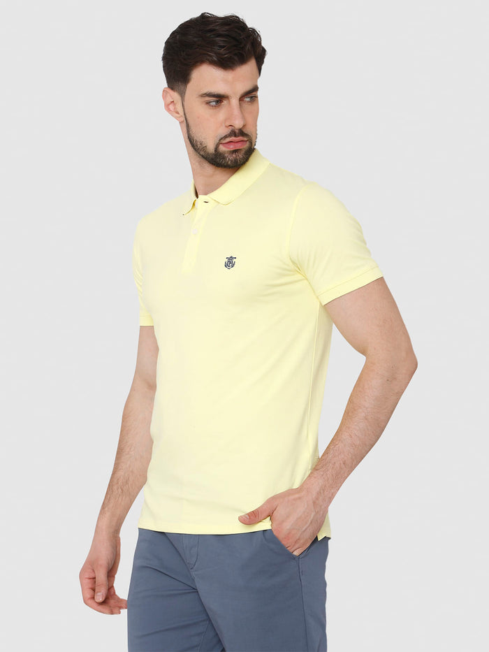 Yellow Polo Neck T-Shirt