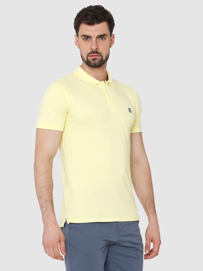 Yellow Polo Neck T-Shirt